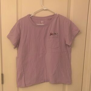 Uniqlo Lavender T-Shirt with Mickey Mouse Graphic